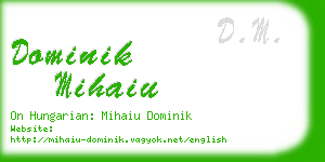 dominik mihaiu business card